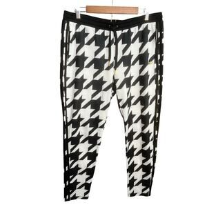 Adidas ORIGINALS HOUNDSTOOTH SUPERSTAR TRACK PANTS JOGGERS WHITE BLACK OG WOMENS
